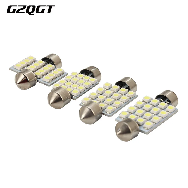 1х белый 31 мм 36 39 41 DC 12 В C5W 1210 3528 16SMD гирлянда купол Светодиодная панель для
