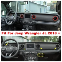 dashboard air conditioning ac outlet vent decoration ring cover trim fit for jeep wrangler jl 2018 2022 abs accessories