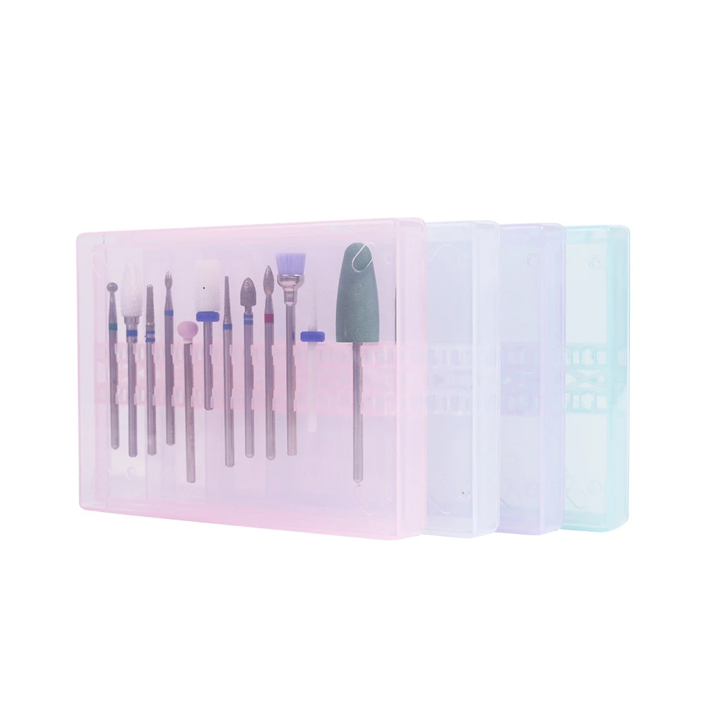 1 комплект квадратный фрез для маникюра/педикюра ящик хранения Пустой Дисплей