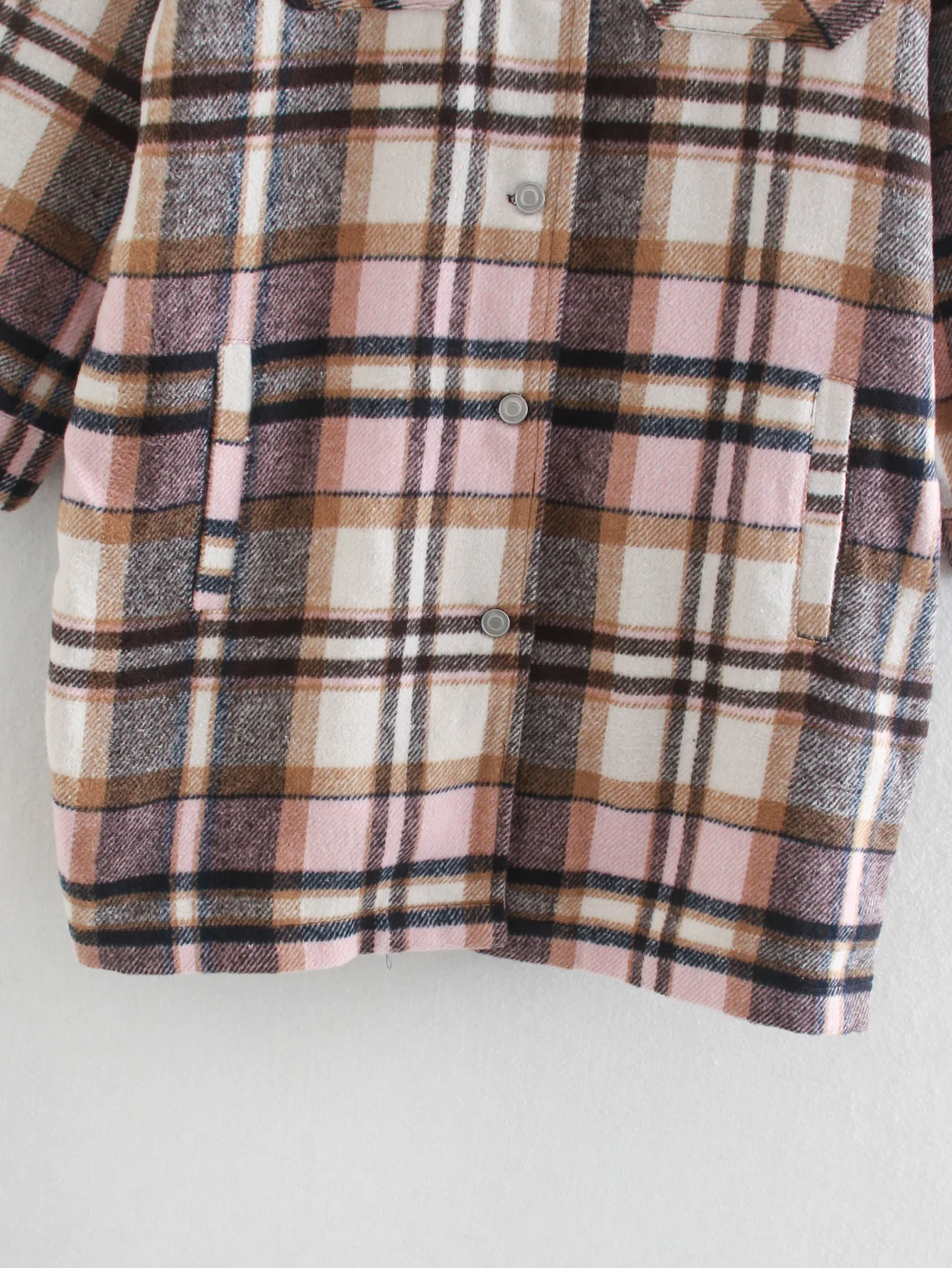 

Vintage Lapel Overize Long Jacket Coats Fashion Slim Long Sleeve Plaid Pocket Jacket Coats Famale Outerwear Chic Top 2020