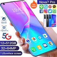global version huawie nova7pro smartphone 5000mah 7 2inch hd screen 12512g face unlock dual sim 4g lte 5g network cellphone