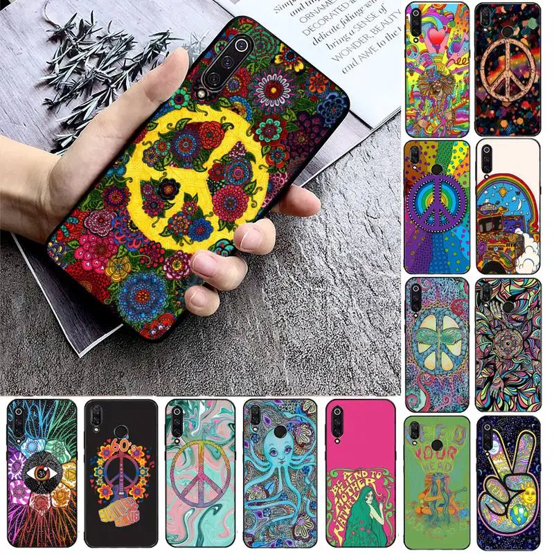 

Hippy Hippie Psychedelic Art Peace Phone Case Phone Case For Xiaomi mi9 mi8 F1 9SE 10lite note10lite Mi8lite Back xiaomimi5x