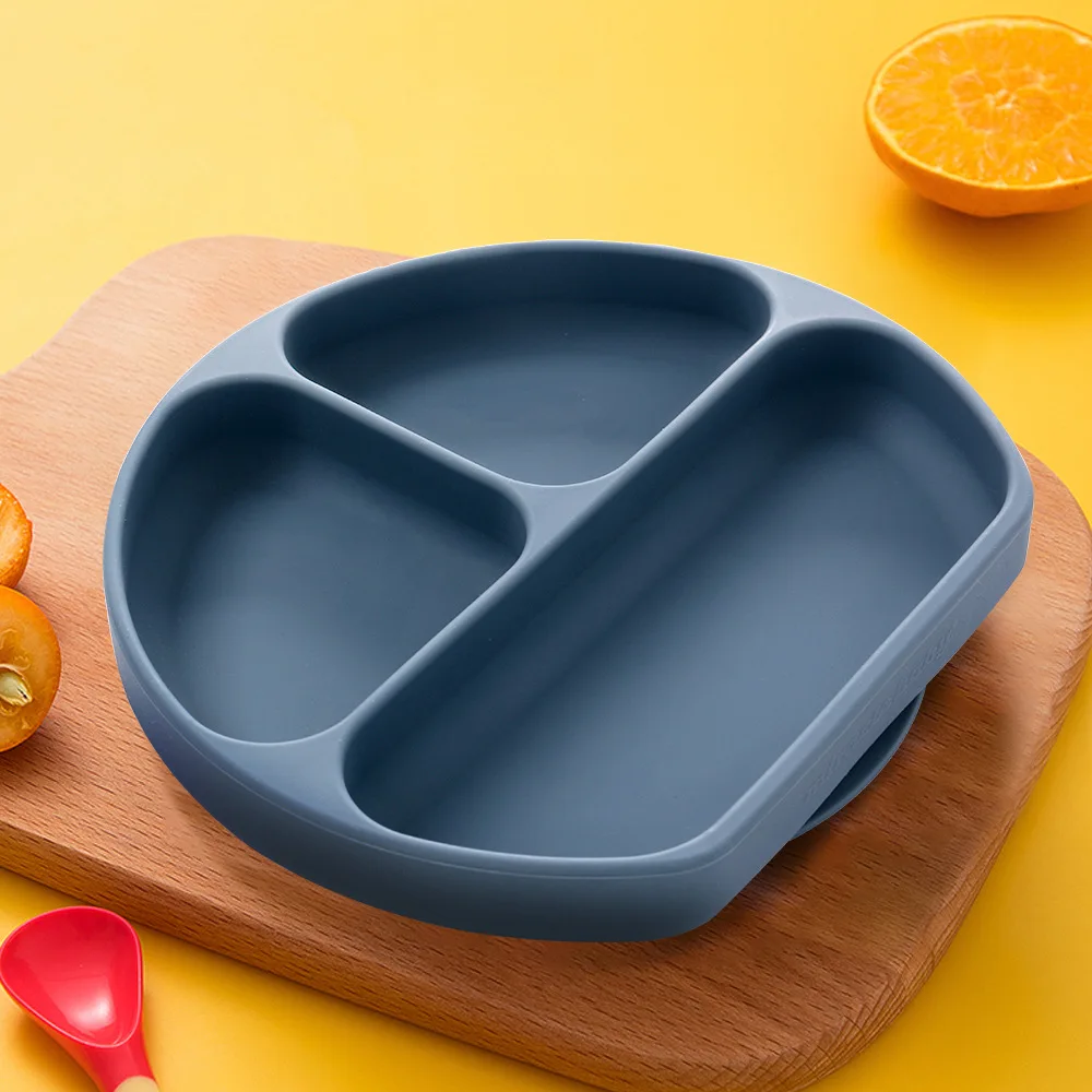 

Силиконовая обеденная тарелка с присоской, 4 шт., без БФА