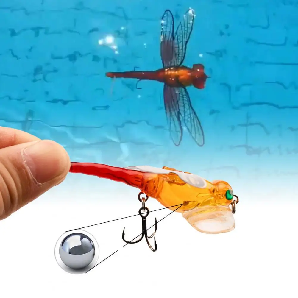 

60%HOT7.5cm/6.2g Dragonfly Artificial Fishing Lure Water Surface Fly Crawling Bionic Bait for Angling