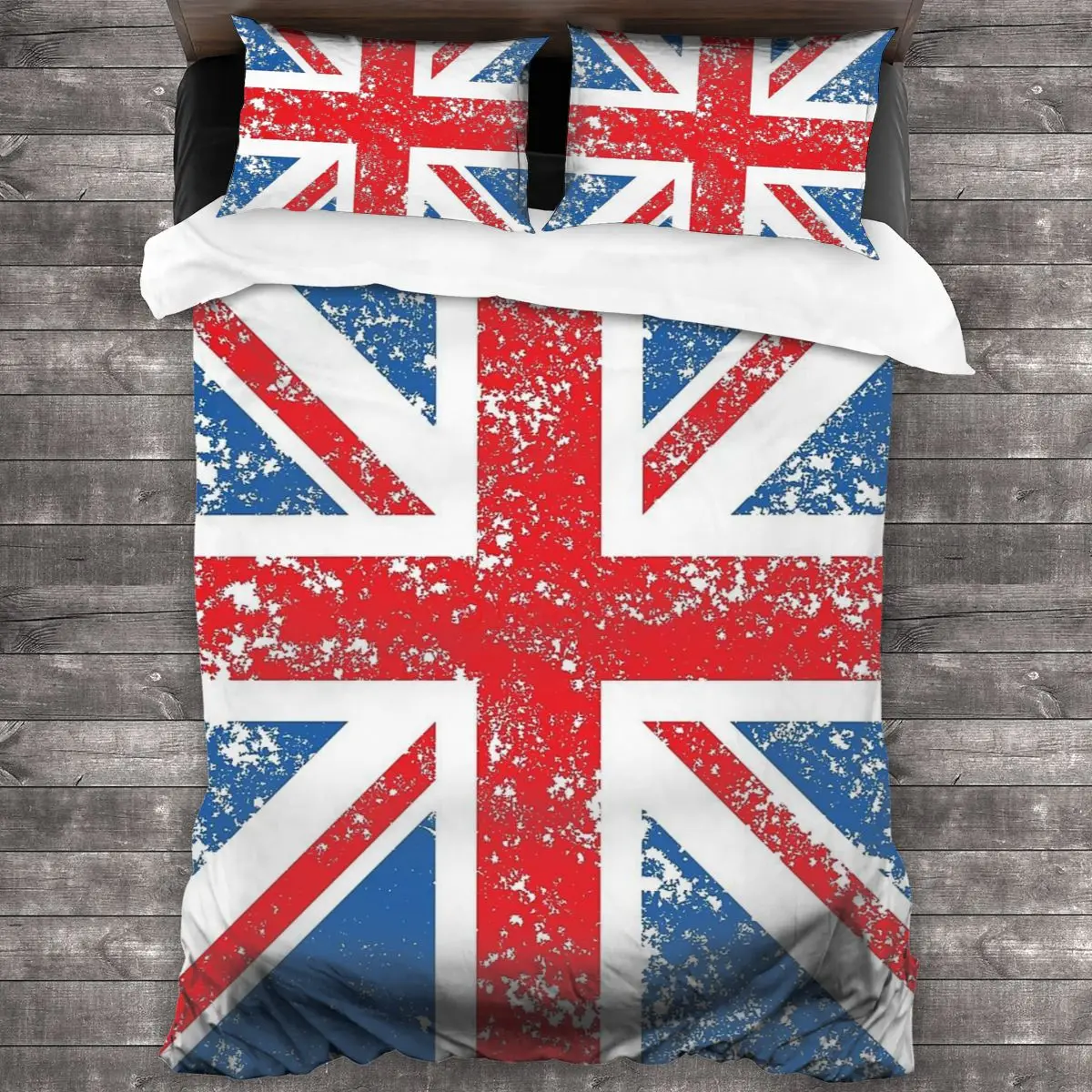 

Distressed Effect Union JackFlag 100%Pure Cotton Comforter Set with 2 Pillowcase,Duvet Cover Set, Bedding Sets Bed Set