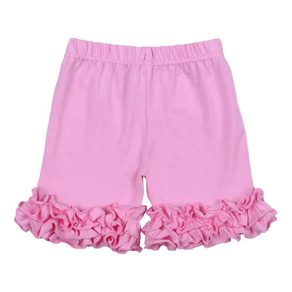 pink MUDBALA/Одежда для маленьких детей; хлопковые короткие шорты для девочек; шорты с оборками для маленьких девочек - Цвет: pink