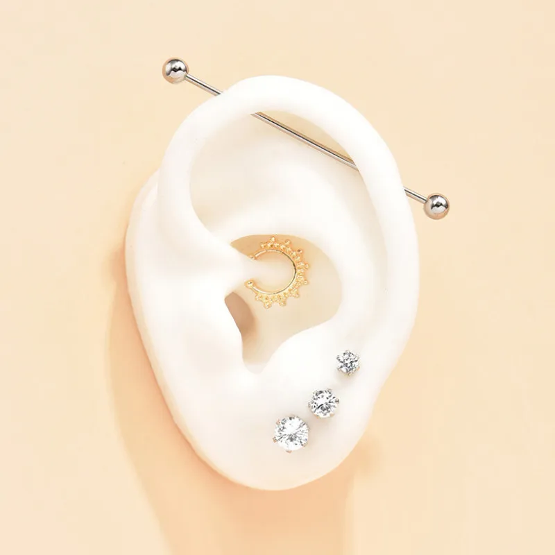 

New Creative Zircon Ear Stud Earrings Set Jewelry Accessories 2021