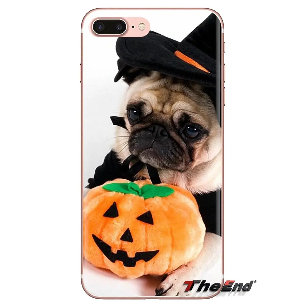 For Sony Xperia Z Z1 Z2 Z3 Z5 compact M2 M4 M5 C4 E3 T3 XA Huawei Mate 7 8 Y3II cute pets Christmas pug Silicone Phone Skin Case |