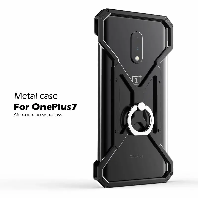 Алюминиевый Чехол супергероя для Oneplus 7T 7 Pro 6T 6 5T 5, чехол, чехол с кольцом Железного человека, Человека-паука, чехол для телефона