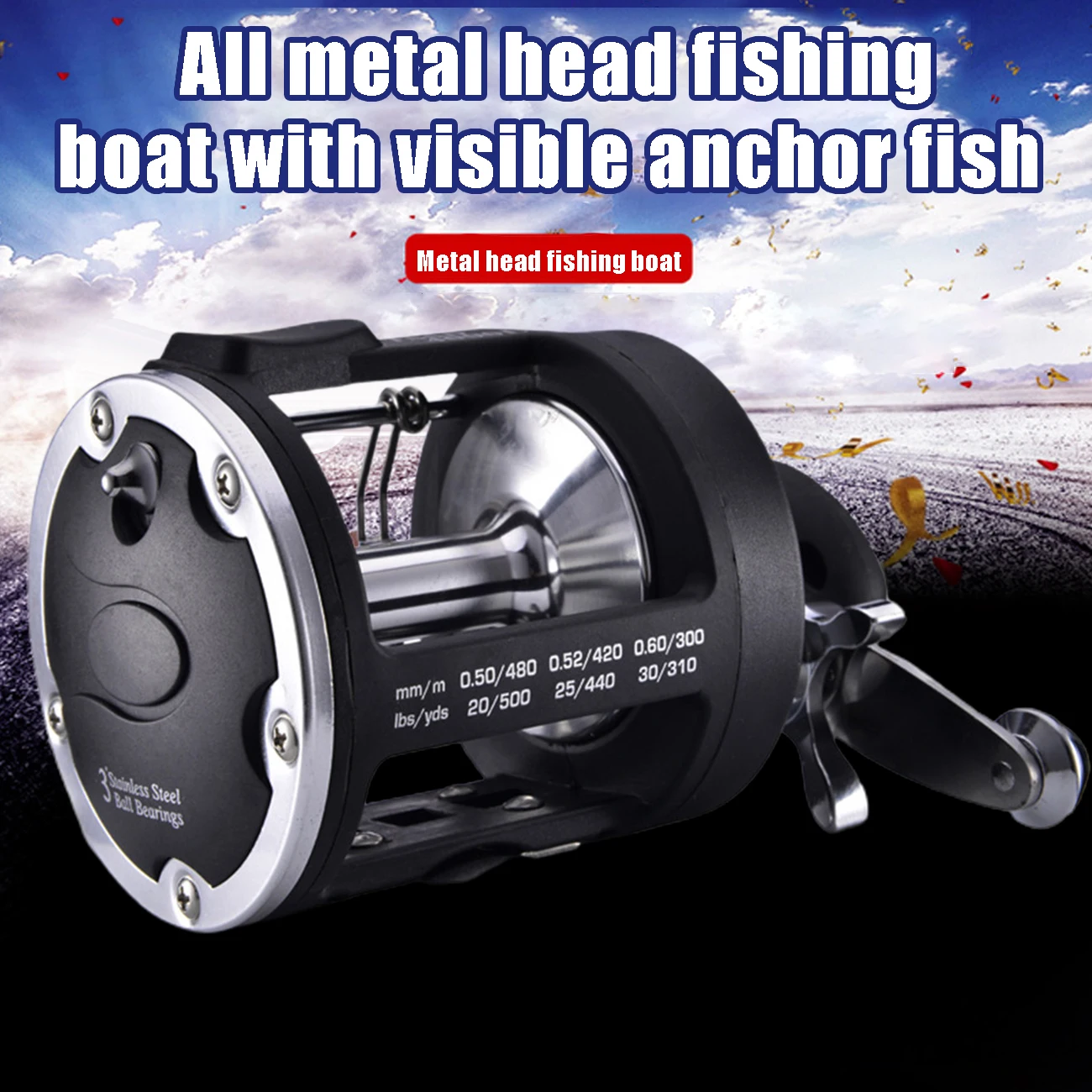 

Fishing Reels TSSD 3000L-4000L Trolling Drum Fishing Reel Sea Fishing Tackle Fly Fishing Raft for Saltwater