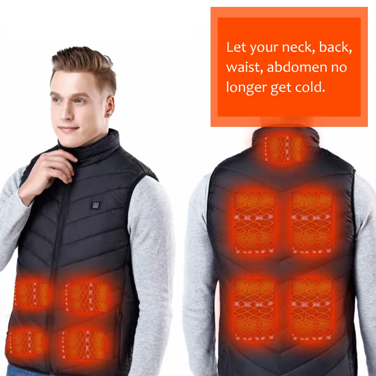 Жилет с электрическим подогревом для мужчин и женщин зимняя теплая одежда