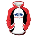 Мужская толстовка на молнии с 3D-принтом, Красная толстовка с капюшоном и логотипом автомобиля Ford, в стиле хип-хоп, панк, уличная одежда, осень-зима 2021