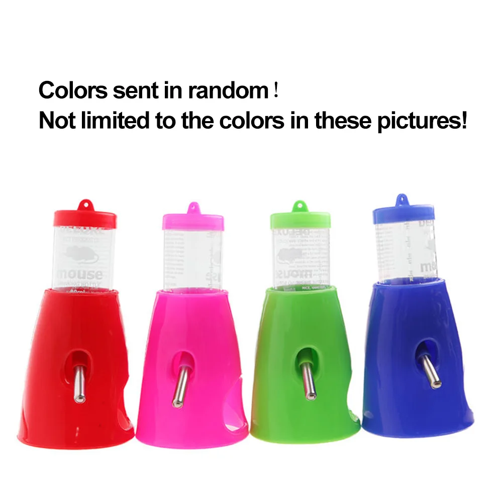80ml 2 In 1 Hamster Water Bottle Auto Drinker Guinea Pig Feeder Dispenser with House Bottom Holder Little Pet | Дом и сад