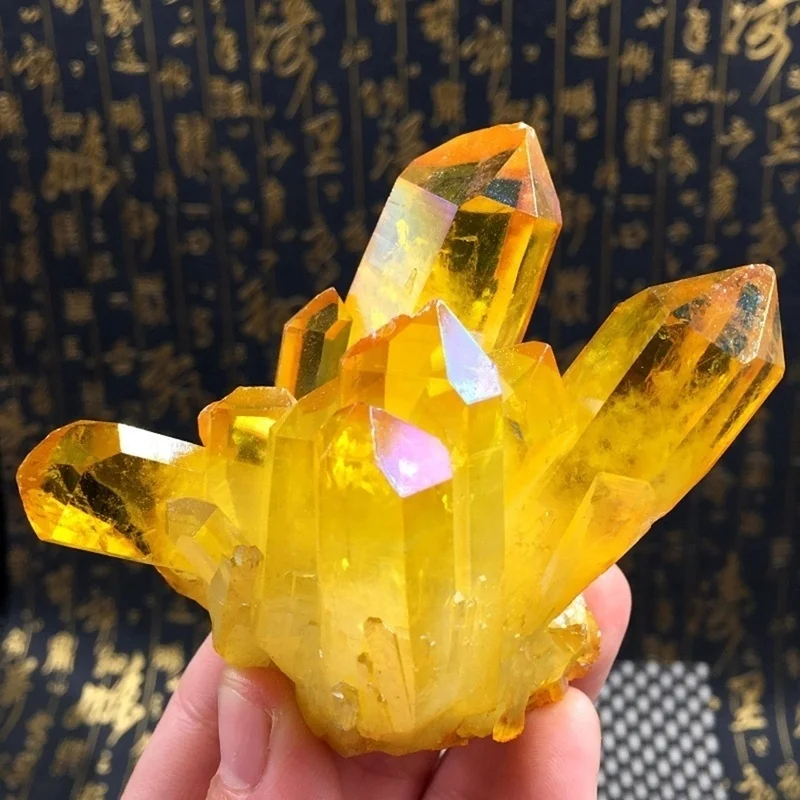 

Natural Yellow Crystal Quartz Citrine Cluster Mineral Specimen Healing Ornaments Approx 6cm