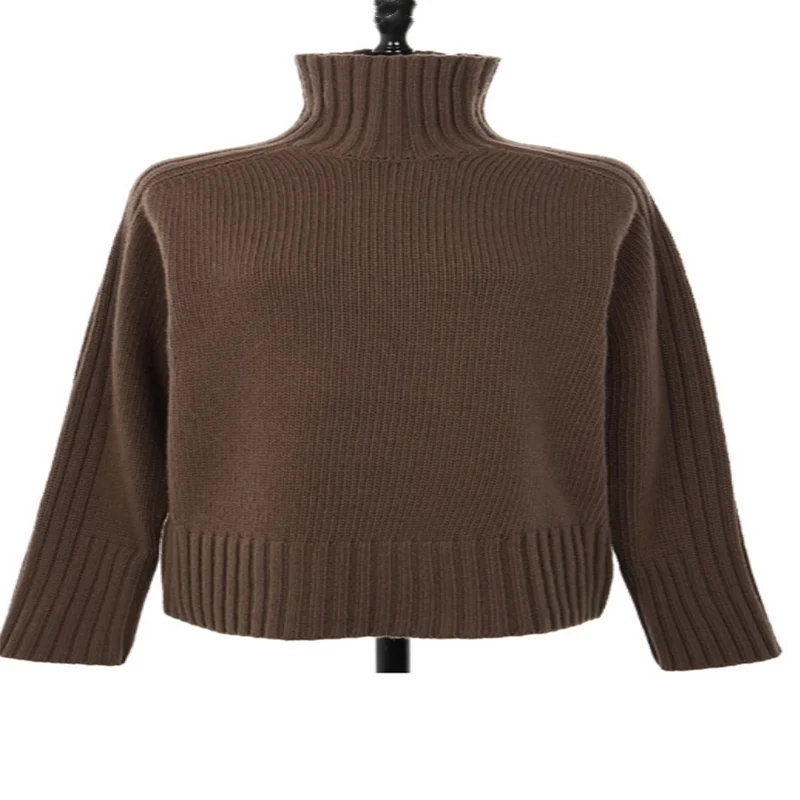 

dewbest Korean Chi Autumn Winter New Thick Student Sweater Women Turtlenck Solid Pullver Pull Femme Hiver Simple Loose Top