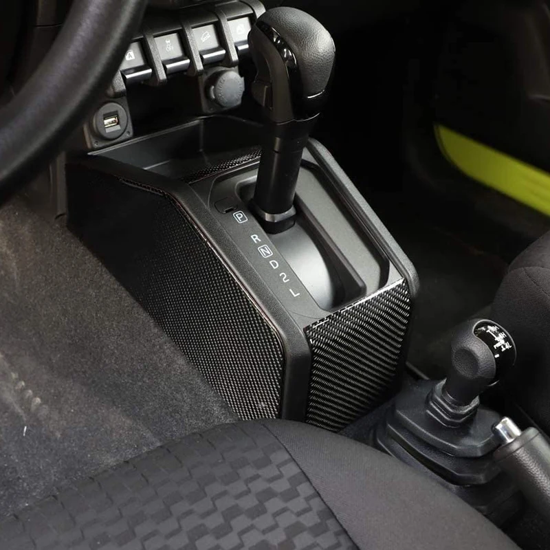 

Console Gear Shift Box Side Panel Cover for Suzuki Jimny 2019 2020 Car Interior Accessories Carbon Fiber