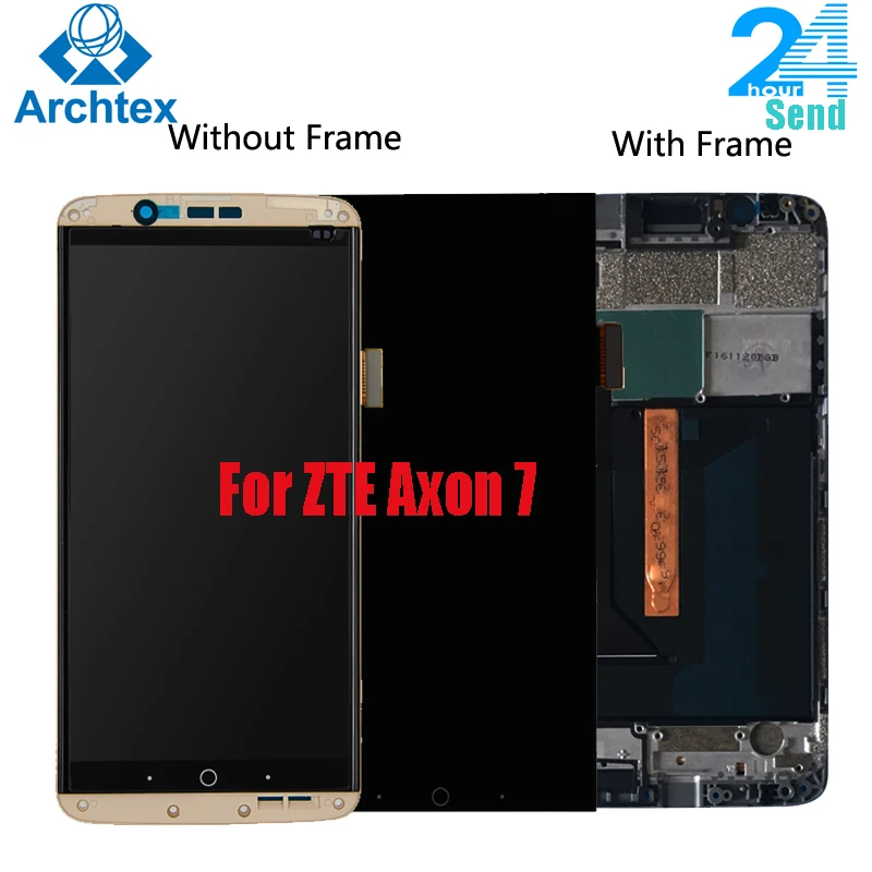 Для ZTE Axon 7 AMOLED ЖК дисплей + кодирующий преобразователь сенсорного экрана в сборе