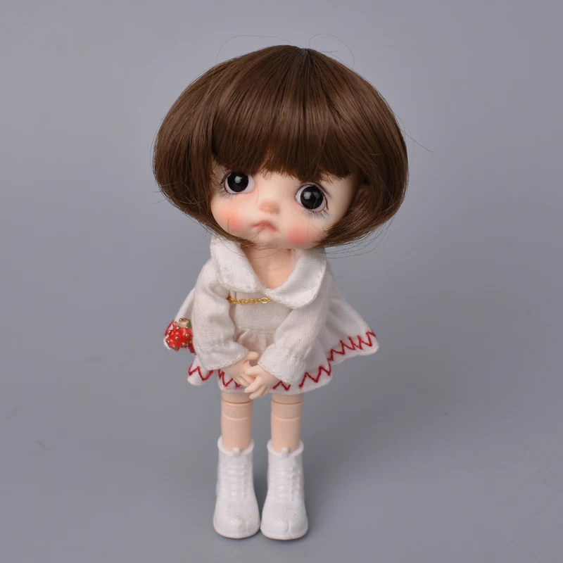 Кукольный парик для шарнирной куклы 1/8 Короткие вьющиеся челки волосы