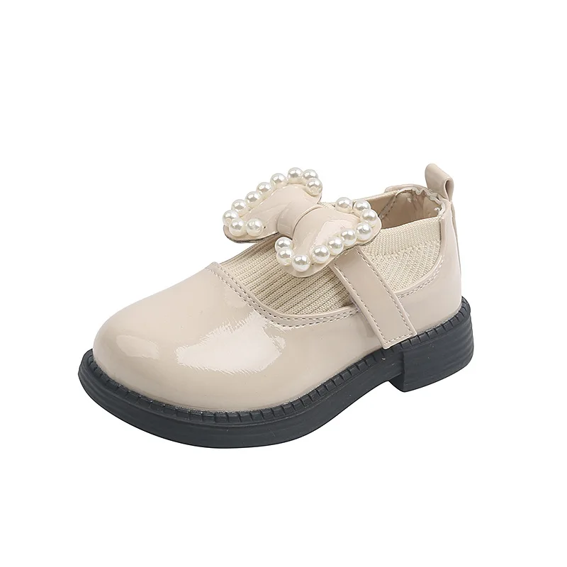 

Girls Princess Shoes 2021 Autumn New Fashion Bow Children PU Leather Shoes Lady Single Shoes Hot Fashion Sweet Cute Non-slip