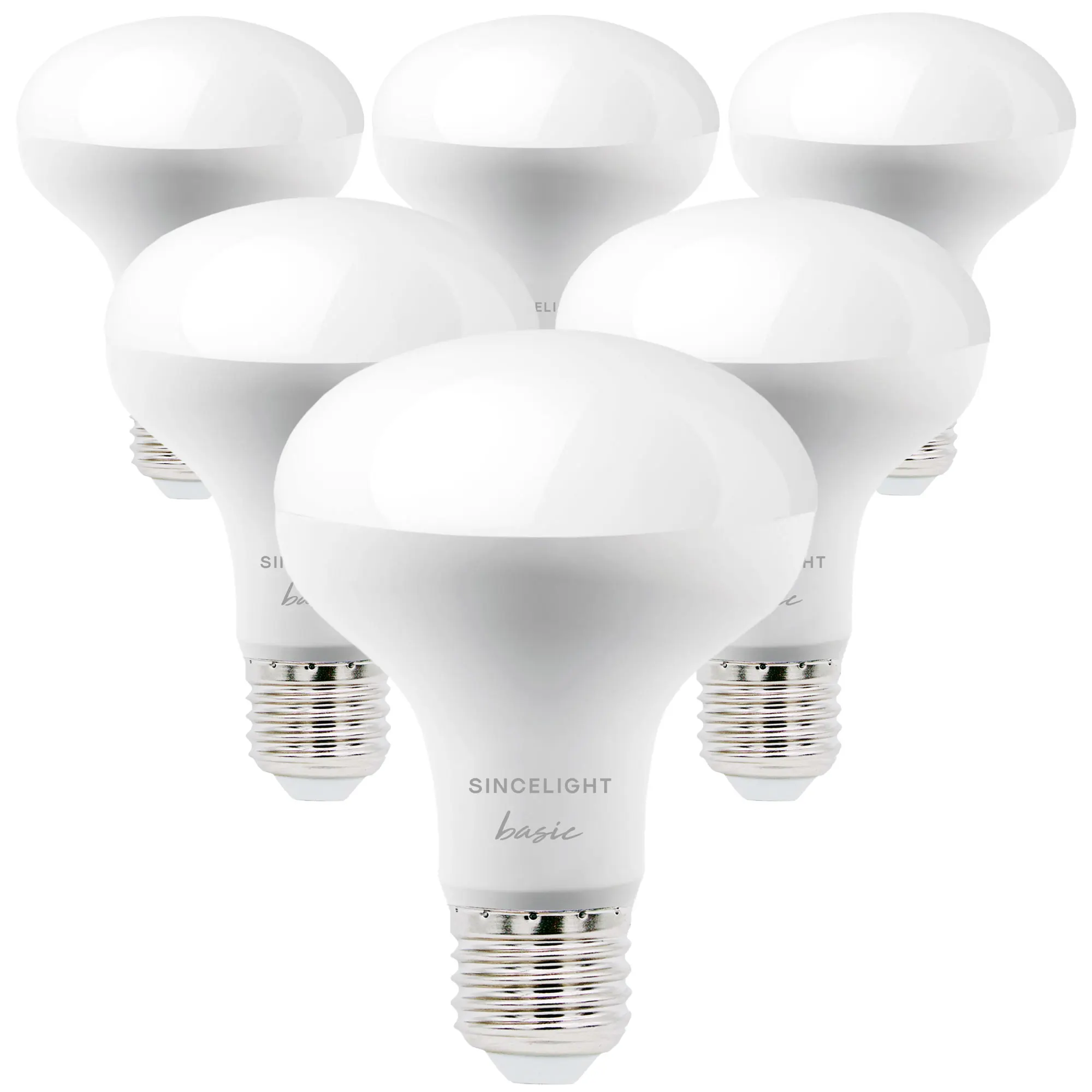 

E27 LED Reflector Light Bulb with 9W,2700K,4000Kï¼ˆR80/120Â° Beam Angle/Non-Dimmable/Spotlight Bulb/Downlights)Pack of 6