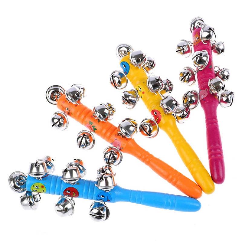 

1pc Wooden Bell Instruments 10 Percussion String of Bells Ringing Infant Toys Educational Toy
