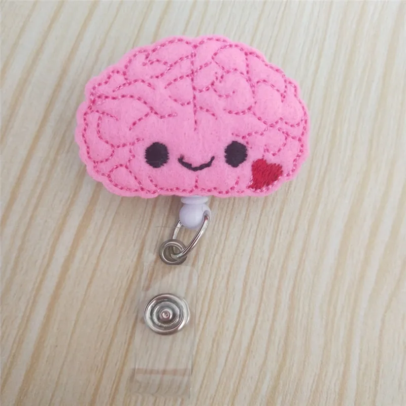 

Brain Badge Reel, Retractable Badge Holder for Women Nurse, Alligator Clip, Lightweight & Easy Retracting