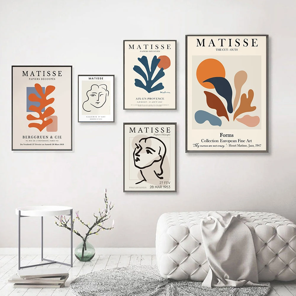 

Henri Matisse Poster Art Print Canvas Painting Abstract Line Wall Art Pictures For Living Room Modern Decor Prins On The Wall