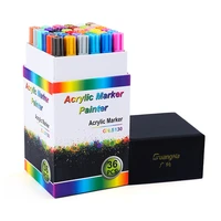 36 colors acrylic marker pen set 0 7 mm creative diy painting graffiti pens art markers fast dry drawing markers art supplies