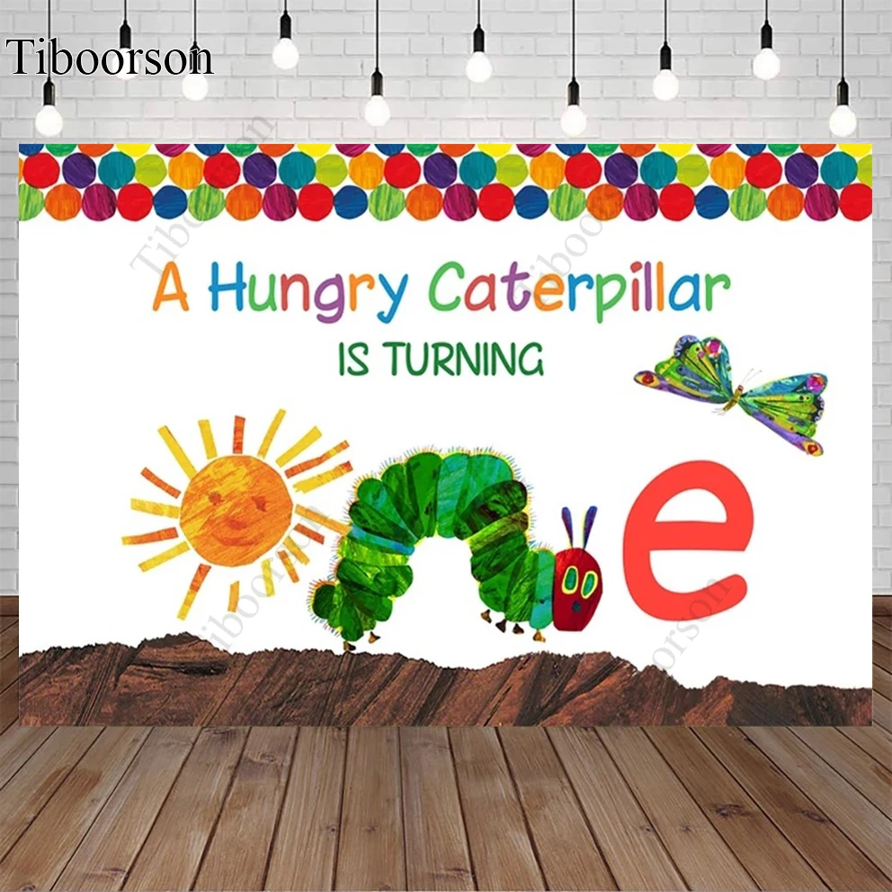 Голодная гусеница фон для фотосъемки украшение бабочка детский душ первый день рождения студийный фон для фотосъемки баннер фотозона