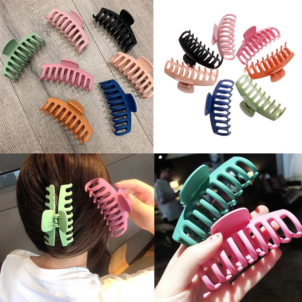 

1Pc Elegant Style Solid Hair Claws Crab Frosted Acrylic Hair Clips Hairpins Barrettes Headwear for Women Girl's Hair Accessories