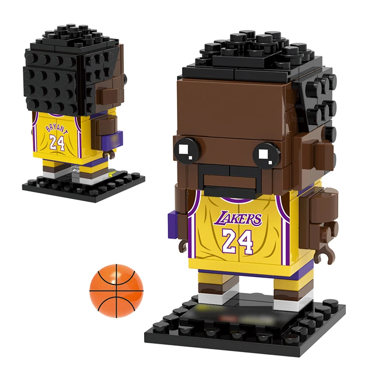 Баскетбольные спортивные фигурки kobe bryant brick heads совместимые с Brickheadz строительные