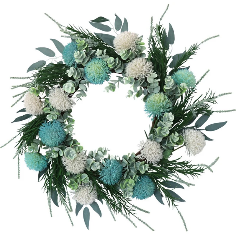 

Promotion! Artificial Hydrangea Flower Wreath Home Garden Front Door Hanging Fake Flower Garland for Wall Window Wedding Decorat