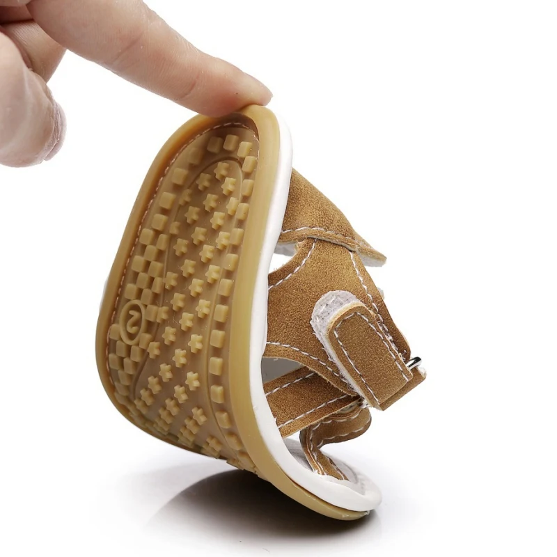 

Summer Baby Girls Boy Girl Roma PU Breathable Sandals Infant Cross Strap Design Soft Sole Anit-Slip Newborn Shoes