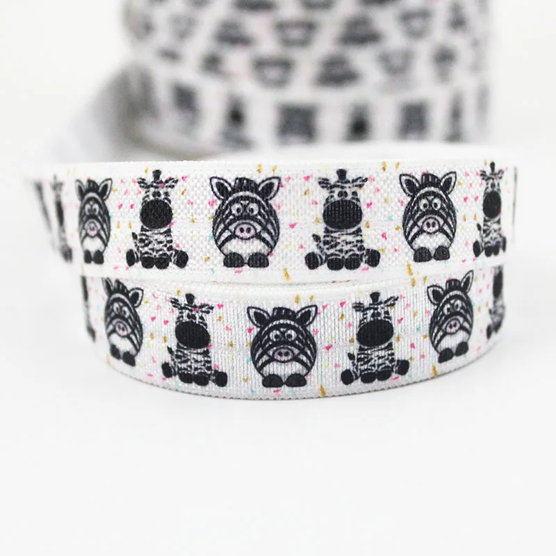 

Plaid printed fold over elastic ribbon 16mm geometric foe elastic wholesale 5/8" sewing accessories diy kids hairband ribbons