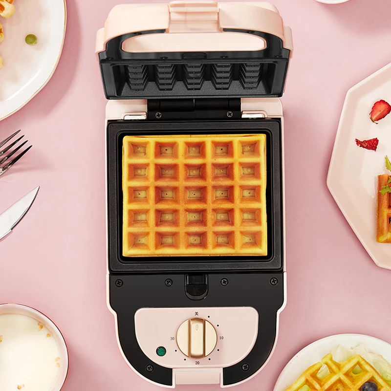 Электрическая сэндвич машина с таймером 220 В вафельница тостер для завтрака