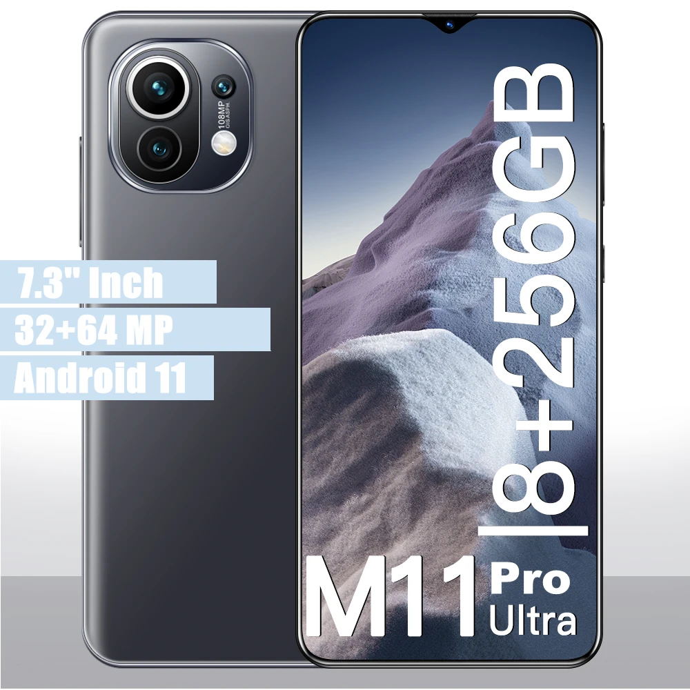 

Upgrade M11 Pro Ultra 7.3Inch 8G 512GB Global Version Smartphone 32MP Camera 4G LTE Dual SIM Card 8 Cores Android 11 Cellphone