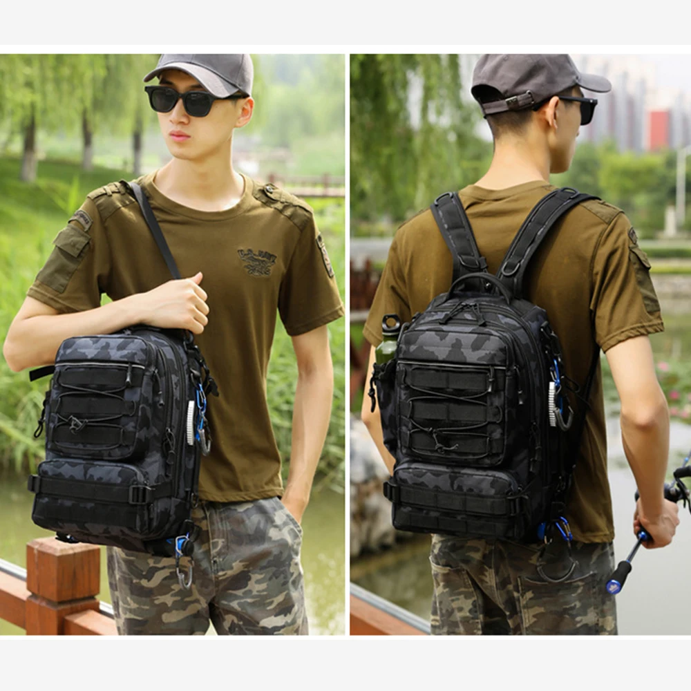 

Outdoor Sport Large Camping Climbing Fishing Backpack Hunting Waterproof Military Tactical Travel Outdoor Men Bag X175G