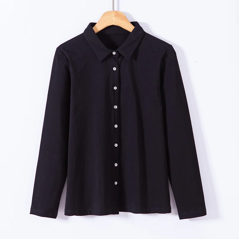 

Avocado Green Shirt 2021 spring and autumn long sleeve shirt women's cotton top bottom coat 2141-1