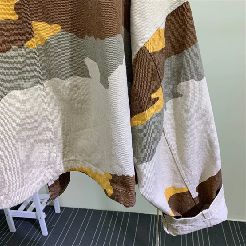 

Students Short Denim Jacket Coats Spring Women New Fashion Camouflage Long Sleeved Jeans Cowboy Coat Loose Overcoat R1127