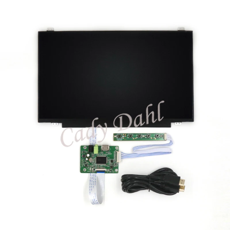 LCD Kit with Cable 14 дюймов ips FHD 1920x1080 1080P EDP lcd Экран дисплея матрица для контроля уровня сахара в крови с HDMI ЖК-дисплей плата контроллера DIY для Raspberry PI/ПК/PS3 - Цвет: LCD Kit with Cable