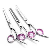 3pcsset suit 7 0 19 5cm pets professional hair hairdressing scissors cutting shears thinning scissors down curved shears