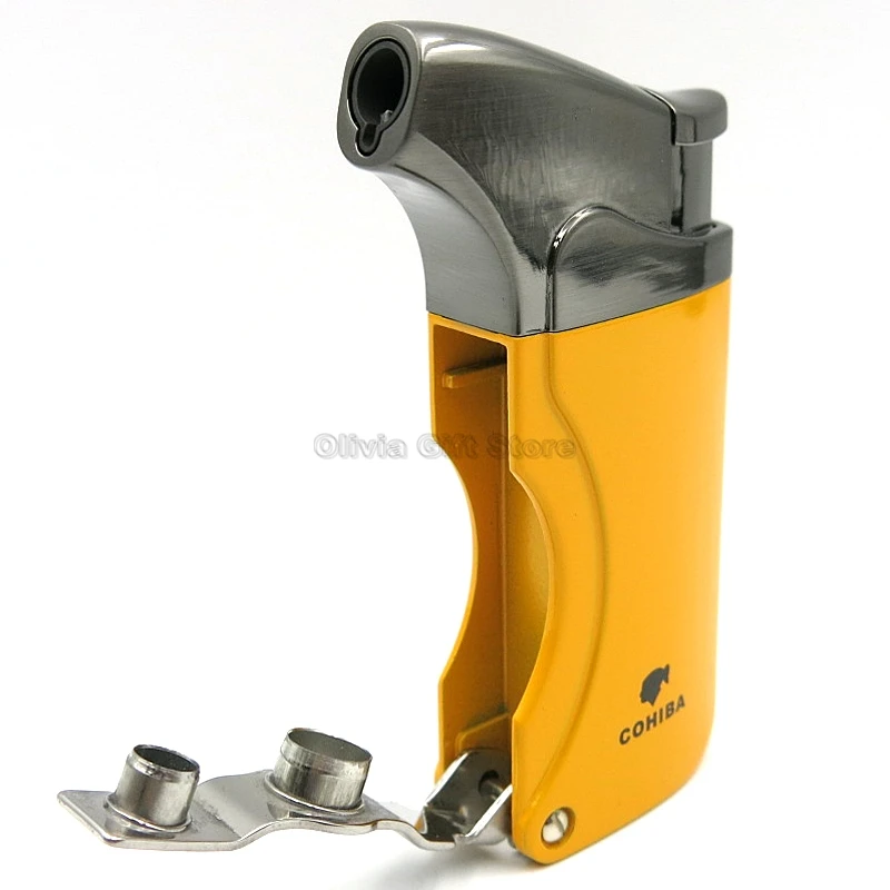 1 фонарь металлическая зажигалка для сигарет COHIBA Бутановая Зажигалка со