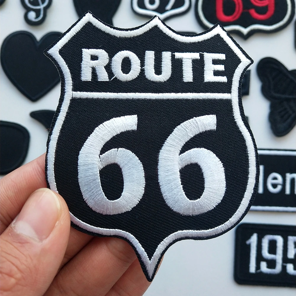 Модные черно белые наклейки для крыла Вышивка Патчи одежды приклеивающиеся