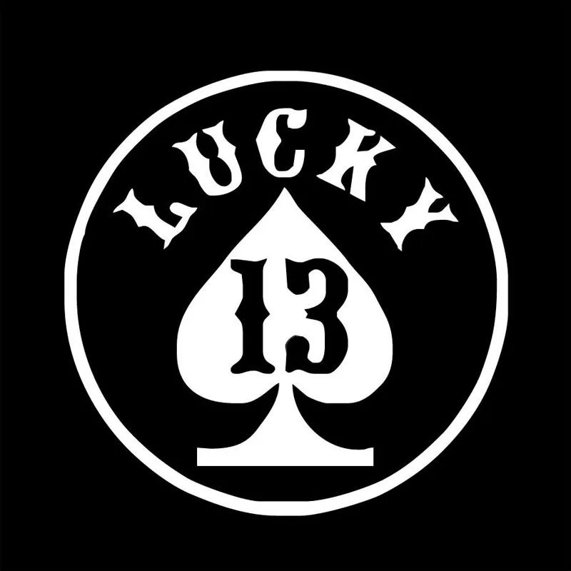 LUCKY Number 13 Vegas стикер для автомобиля Прекрасный мотоцикл автомобиль Стайлинг