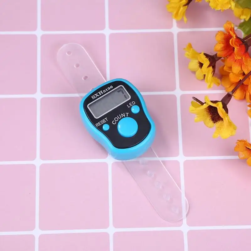 Счетчик стежков с кольцом на палец светодиодный ночник Электронный Талли сфера