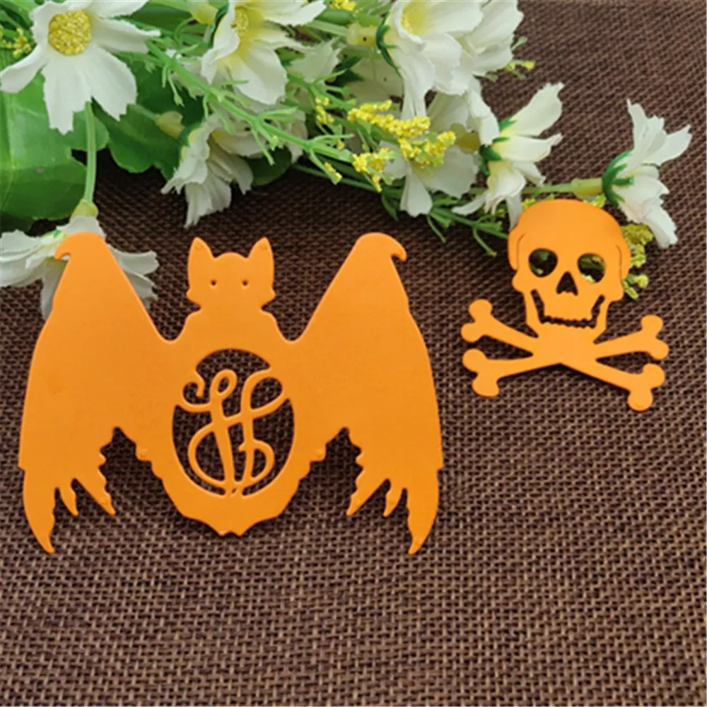 Большой набор летучая мышь на Хэллоуин рамка металлические штампы трафареты для
