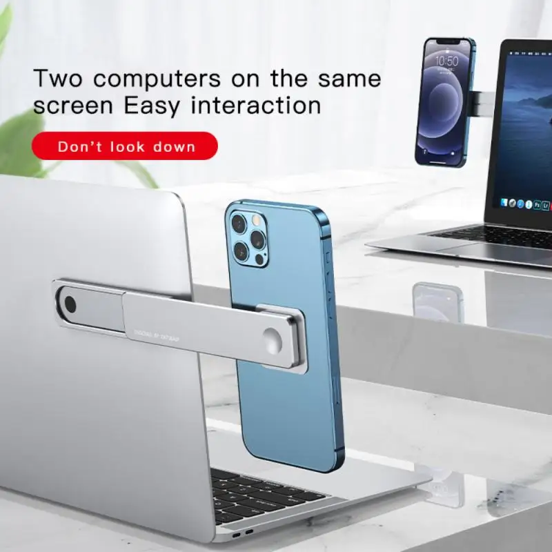 multi screen support laptop side holder magnetic slide mount ergonomic bracket display clip adjustable phone stand holder free global shipping