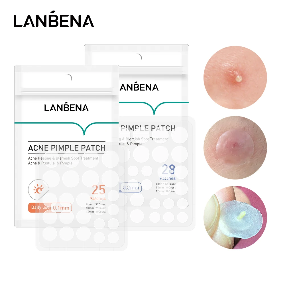 

LANBENA 28pcs Invisible Acne Pimple Patch Face Mask Acne Stickers Blemish Treatment Pimple Remover Tool Skin Care Face Cream