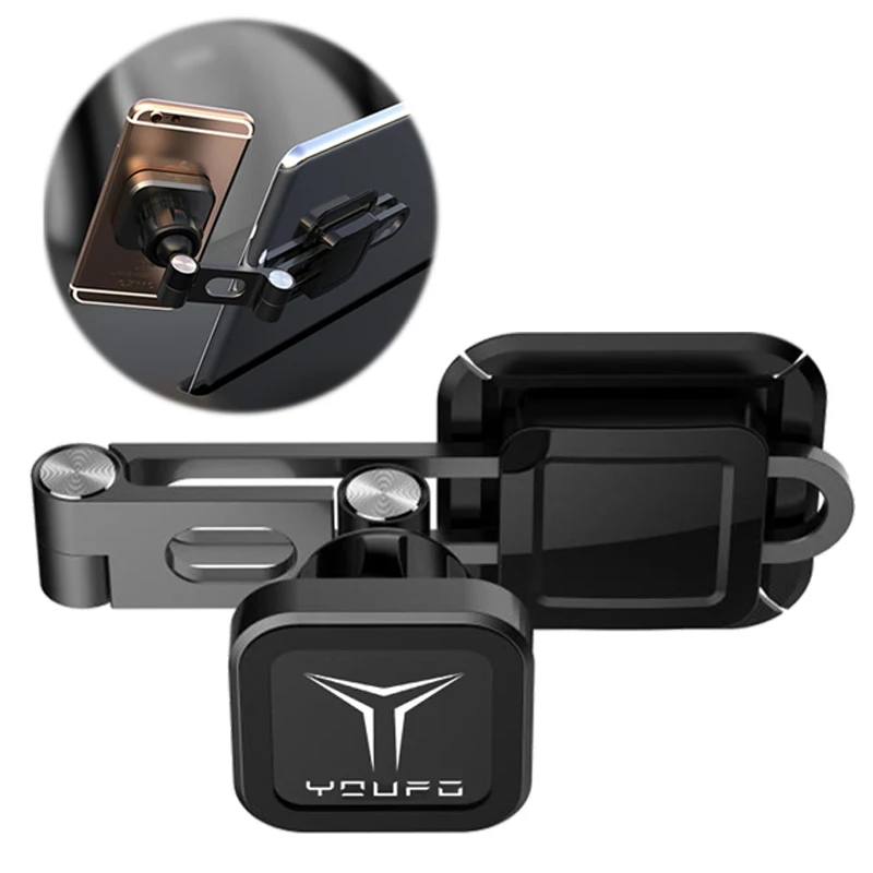 

Магнитный автомобильный держатель для телефона, скрытый плавающий экран, специализированная Подставка для GPS, складной металлический крон...