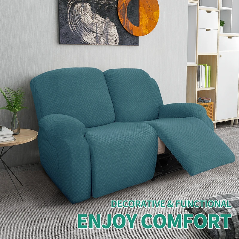 

2 Seat Recliner Sofa Chair Cover All-inclusive Non-slip Sofa Couch Cover Slipcover Elastic Recliner Massage Sofa Protector